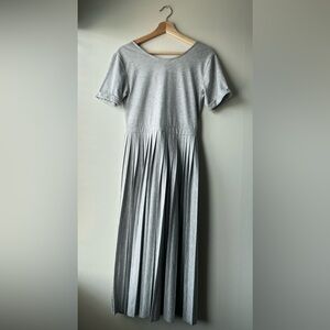 ASOS grey maxi dress - accordion skirt